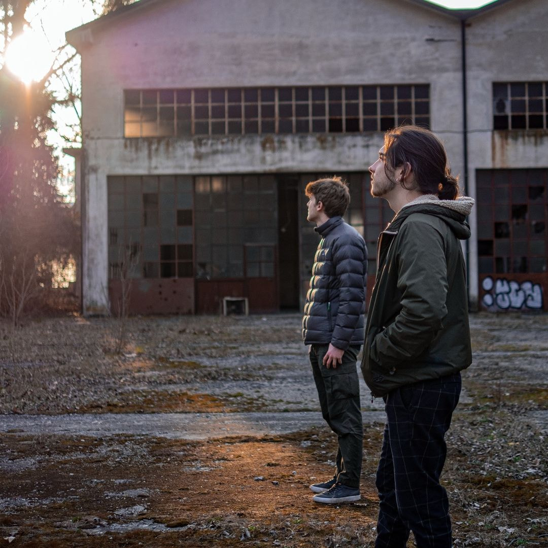 a group of people standing outside