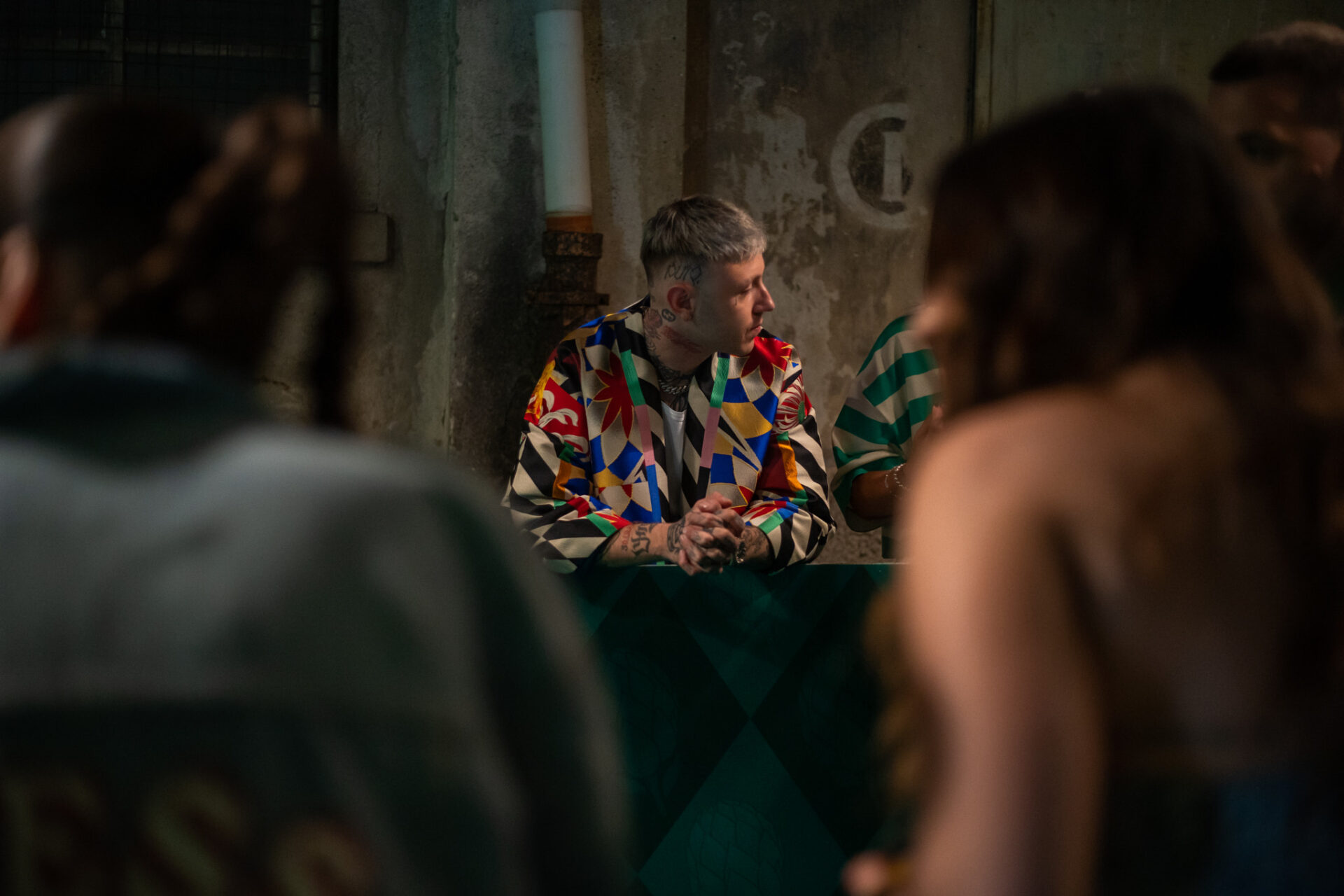 a person sitting in a room